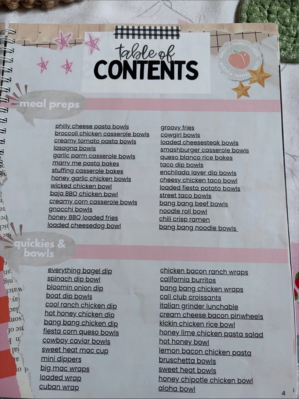 Fit & Fed Makayla Thomas color Cookbook